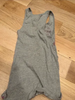 Realtree Gray Ribbed Tank Top with Mauve Floral & Butterfly Print small thumbnail 5