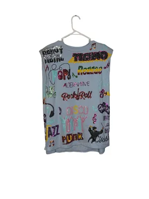 ✨ Queen of Sparkles Music Genre Sequin Sleeveless‎ Mini Dress XS ✨ thumbnail 2
