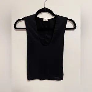 FREE PEOPLE Intimately Black Sleeveless Scoop Neck Smoothing Tank Top Sz XS EUC thumbnail 2