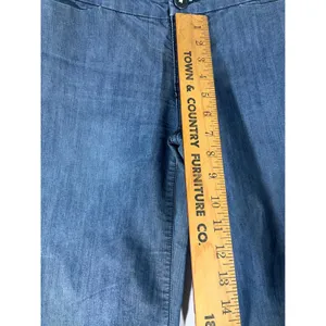 XXI Wide‎ Leg Denim Jeans Women' Sz 28 Blue Wash Flare Cropped Trendy Retro Chic thumbnail 11