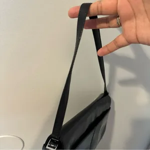 Vintage Fossil Black Leather Hobo Shoulder Flap Bag‎ Y2K thumbnail 10
