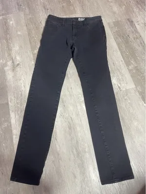 Uniqlo Jeans‎ Skinny Straight Jeans Womens 29X34 Black Denim E0137 thumbnail 1