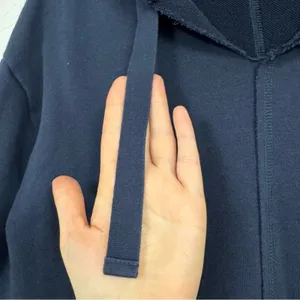 Sweaty Betty Navy Blue Oversized Hoodie Sweatshirt Women’s 8 Exposed Seams thumbnail 6