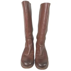 Vintage Frye Campus 14L Tall Boots Pebbled Leather Cognac Brown‎ Women's 9.5M thumbnail 12