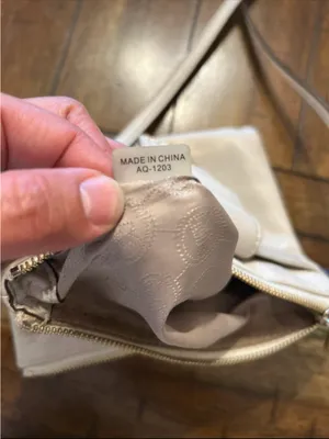 MICHAEL Michael Kors Cream Leather MK Logo Crossbody thumbnail 7
