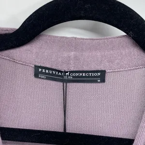 Peruvian Connection ADRIATICO lilac maxi knit dress minimalist size M thumbnail 7