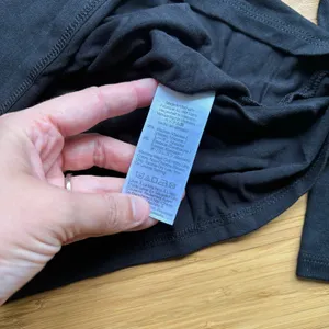 Madewell Large Black Side Cinch Long Sleeve Slim Fit Polo Top NS603 Minimalist thumbnail 7
