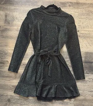 Sparkly Black Long Sleeve Cocktail Dress thumbnail 1