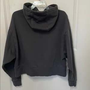 Calia Dark Grey Cropped Hoodie Small Gray thumbnail 2