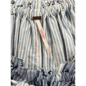 Free People Maxi Dress Blue Paradise and Back Striped Tasseled Flowy Boho Small thumbnail 4