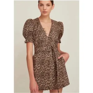 Marissa Webb Collective Carly Leopard Cheetah Mini Dress size 2 $398 thumbnail 2