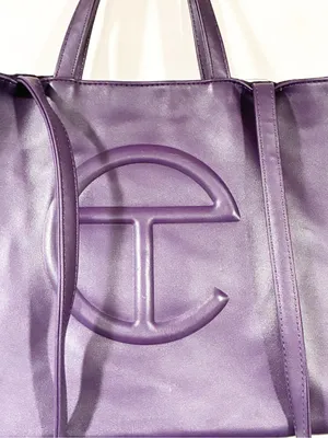 Telfar Large Shopping Bag Grape Purple Tote Handbag Shoulderbag thumbnail 2