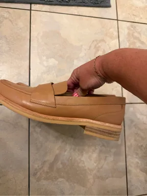 Crown Vintage Women's Tan Slip-On Penny Loafers thumbnail 7