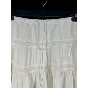 Aeropostale White Lace Tiered Mini Skort XL Boho Prairie Cottagecore Pull On NWT thumbnail 2