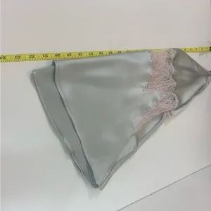 Zara Women's XL Camisole Silver Pastel Pink Dainty Lace Trim Y2K Whimsical Fairy thumbnail 6