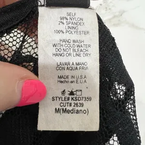 Windsor M Medium Dress Bodycon Black Lace Whimsygoth Fairy Coquette Sexy Stretch thumbnail 12