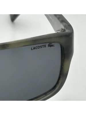 Lacoste Gray Rectangular Sunglasses with Dark Lenses thumbnail 5