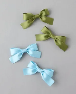 NWT: American Eagle Blue and Green 4 pack hair bow clips thumbnail 1