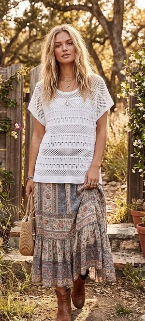 Dressbarn white Crochet Open Weave Short Sleeve Sweater Top XL New thumbnail 1