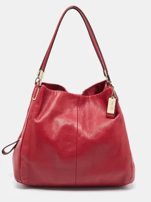 Coach Madison Phoebe Pebbled Leather Red thumbnail 1