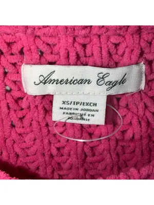 American Eagle Outfitters Women’s XS Hot Pink Chunky Knit Sweater Oversized thumbnail 5