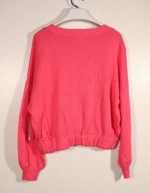 Abound NWT V Neck Sweater in Pink Magenta thumbnail 2