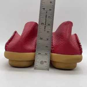 Venus Celia Womens‎ 39 (8.5) Shoes Moccasins Red Leather Slip On Moc Toe Walking thumbnail 6