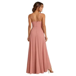Birdy Grey Theresa Chiffon Gown Size L Ruffle Bridesmaid Dress Dusty Rose NWT thumbnail 2
