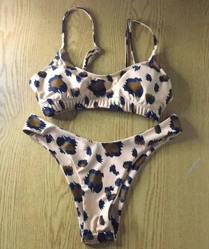 2Pc Super Sexy Animal Print Bikini Swimsuit Size Small thumbnail 1