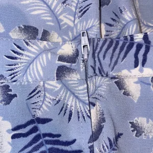 Sag Harbor Women's Blue Tropical Leaf Midi Skirt A-Line Casual Summer Vacation thumbnail 4
