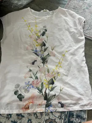 Ted baker White Floral Print Short Sleeve Top thumbnail 2