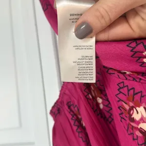 By Anthropologie pink boho dolman sleeve blouse M thumbnail 6