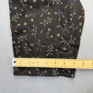 Anthropologie Small Black Floral High Rise Tapered‎ Cargo Pants Elastic Back thumbnail 8