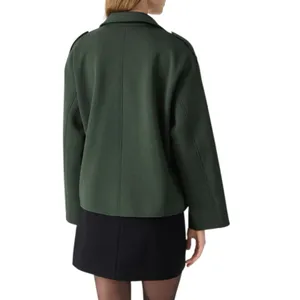 NWT OGL DoubleWarm Convertible Collar Buttoned Coat Size XS Evergreen thumbnail 4