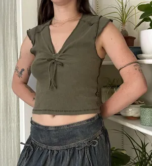 Reclaimed Vintage Grunge Green Top - 6 thumbnail 1