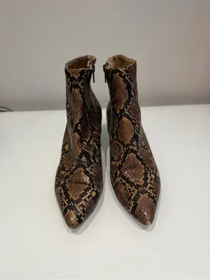 H&M Faux Snake Skin Booties thumbnail 3