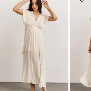 NWT BALTIC BORN IVORY JENNIFER DEEP V-NECK MAXI BOHO DRESS/Maternity SIZE SMALL thumbnail 5