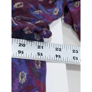 Cleobella Addison Purple Floral Metallic Tiered Midi‎ Dress Womens M AS IS thumbnail 9