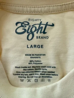 Eighty Eight Cream color T-Shirt L thumbnail 5