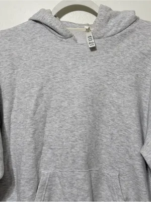 Skims Cotton Fleece Classic Hoodie Light heather grey size small thumbnail 4