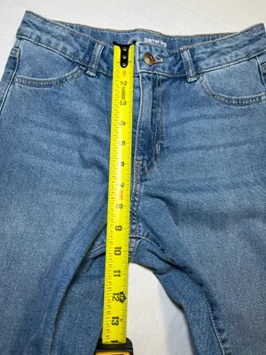 Wonder Nation Girls Barrel Jeans High Rise Adjustable Waist Size 12 NEW Med Wash thumbnail 4