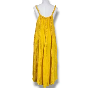 Free People Bohemian Ethereal Goddess Gauze Mckinley Maxi Dress Marigold Medium thumbnail 13