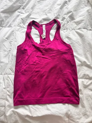 Pink Racerback Lululemon Tank thumbnail 1