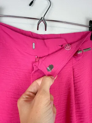 Adrienne Vittadini Hot Pink Gauzy Wide Leg Trousers Size Medium thumbnail 6