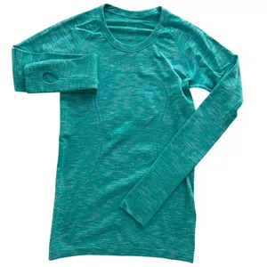 Lululemon Swiftly Tech Long Sleeve Crew 6 ORIGINAL Fit Heathered Blue Tropics thumbnail 2