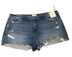 Abercrombie & Fitch the high rise mom short size 22 NWT thumbnail 1
