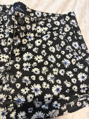 American eagle midi stretch flower shorts  thumbnail 2