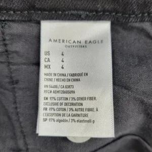 American Eagle Womens Mom Short Size 4 Black Denim‎ Paperbag Super High Rise NEW thumbnail 6