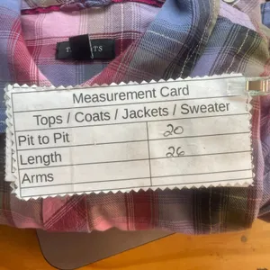 Talbots Button Up Shirt‎ Purple Plaid M thumbnail 9