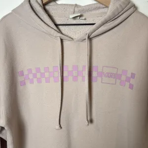 Vans Womens Pale Pink Graphic Print Front and Sleeve Hoodie size L thumbnail 2